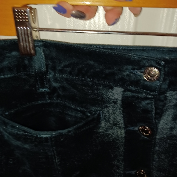 7 FOR ALL MANKIND BUTTON DOWN VELVET MINI SKIRT SI - Picture 10 of 12